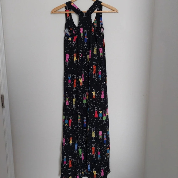 Carol Anderson Vintage‎ Sleeveless Black Mannequin Novelty Print Size 12P - Picture 3 of 9